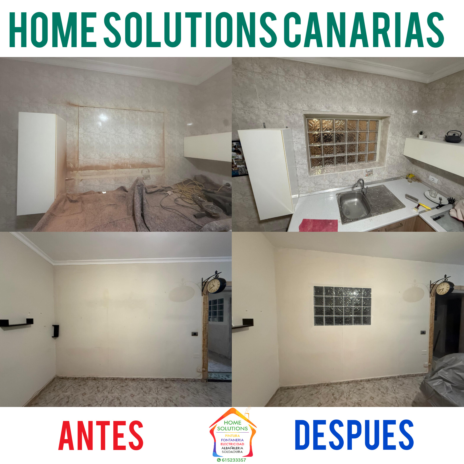 Reforma en Lanzarote con albañilería, pintura y acabados renovados